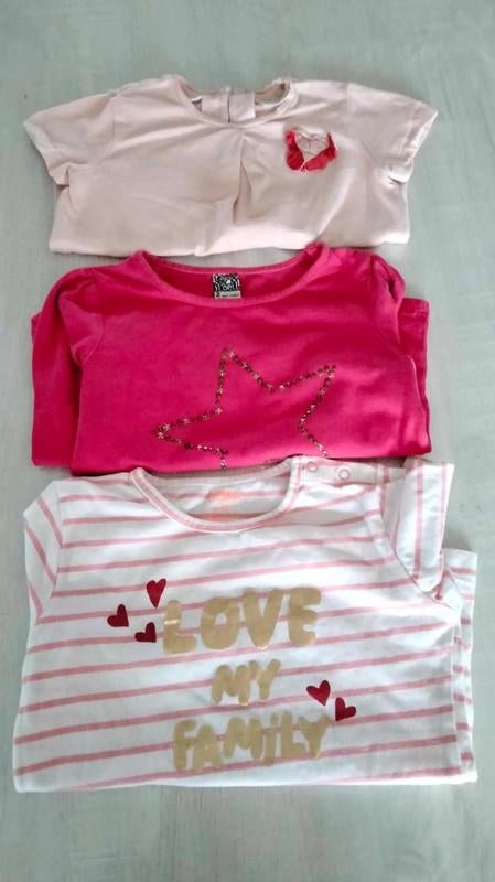 3 t shirt / longsleeve maat 80 - 86, Meisje, Ophalen of Verzenden, Zo goed als nieuw, Zara