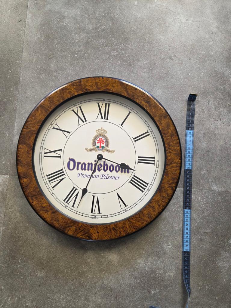 Grote Oranjeboom bier klok - Ø 40 cm - Klassieke uitstraling, Antiek en Kunst, Ophalen of Verzenden