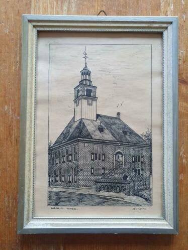 Orig tekening raadhuis Winkel Gerrit de Jong Bosstraat 2, Ophalen