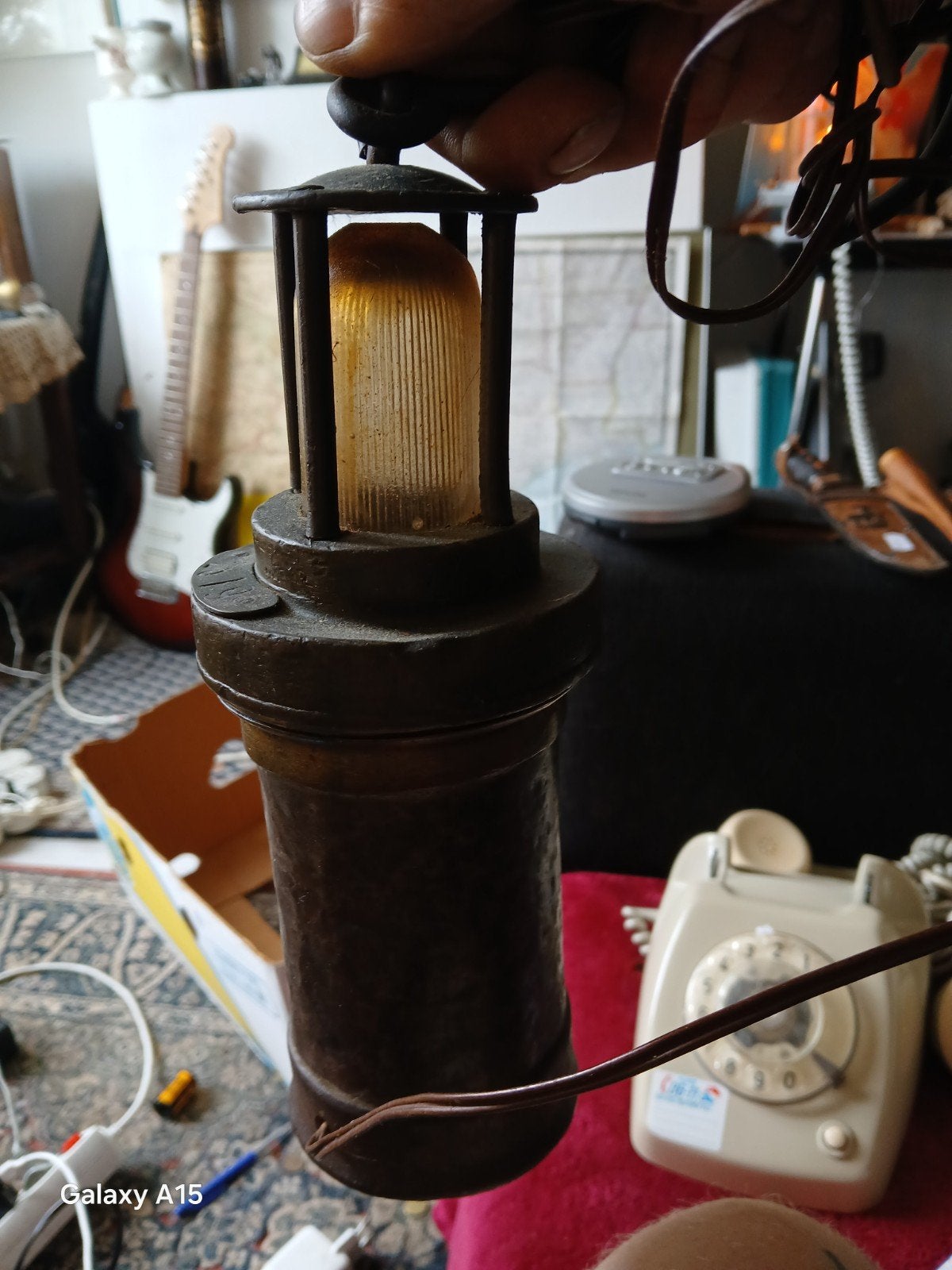 Antieke Mijnwerkerslamp - Authentiek en Decoratief, Antiek en Kunst, Antiek | Lampen, Ophalen of Verzenden