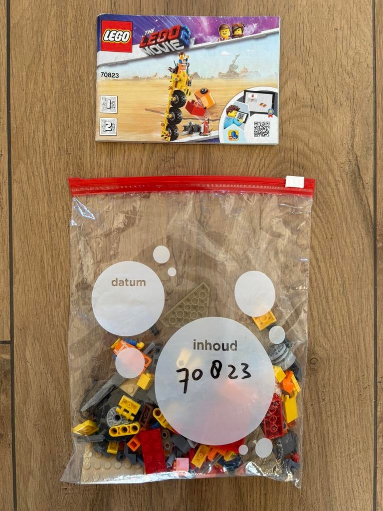 LEGO 70823 Movie 2 Emmets driewieler, Ophalen of Verzenden, Zo goed als nieuw, Complete set, Lego