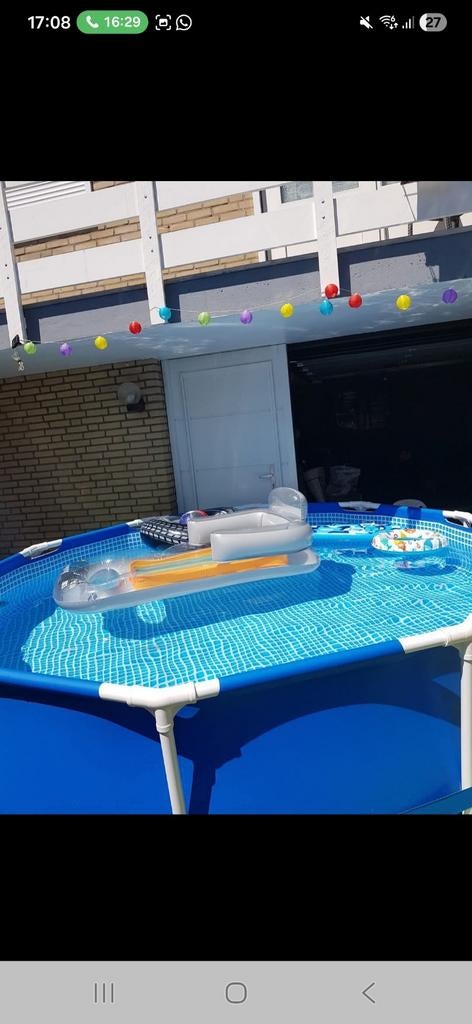 Bestway zwembad 3.05 m met toebehoren zandfilterpomp en trap, Ophalen, Rond, 300 cm of meer, Opzetzwembad