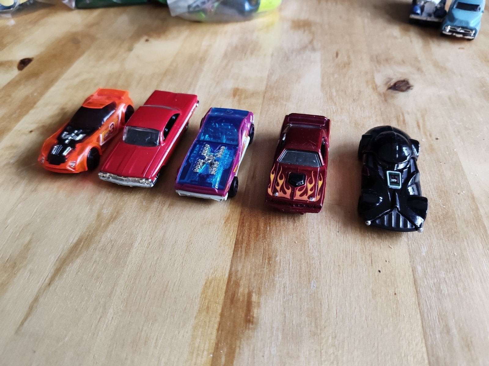 Set van 5 Hot Wheels auto's - Diverse modellen, Overige merken, Gebruikt, 1:50 of kleiner, Auto