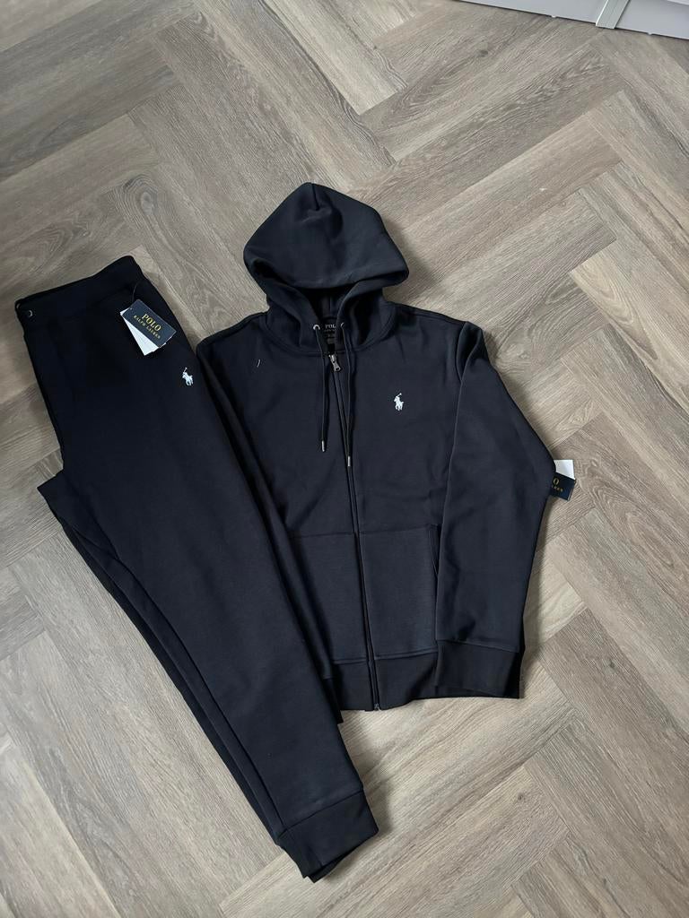 Ralph Lauren Polo Black Tracksuit - Full set, Kleding | Heren, Heren-kledingpakketten, Ophalen of Verzenden, Nieuw, Maat 48/50 (M)