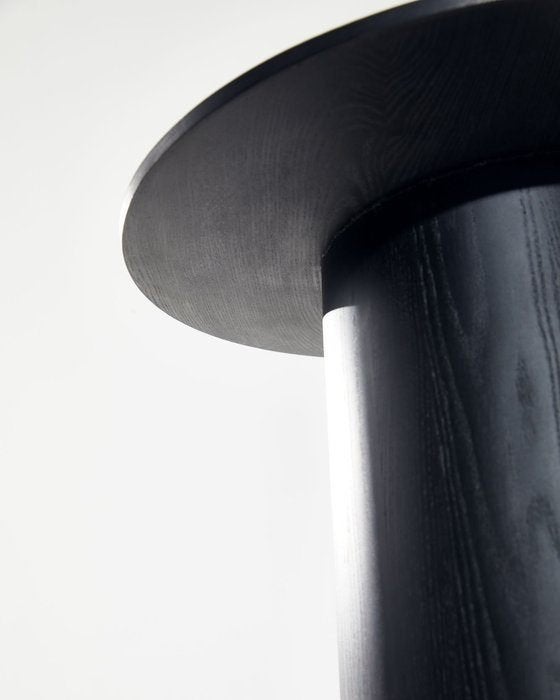Heilig Objects MUSHROOM bijzettafel, massief essen, zwart, Minder dan 55 cm, Gebruikt, Rond, Design, minimalistisch