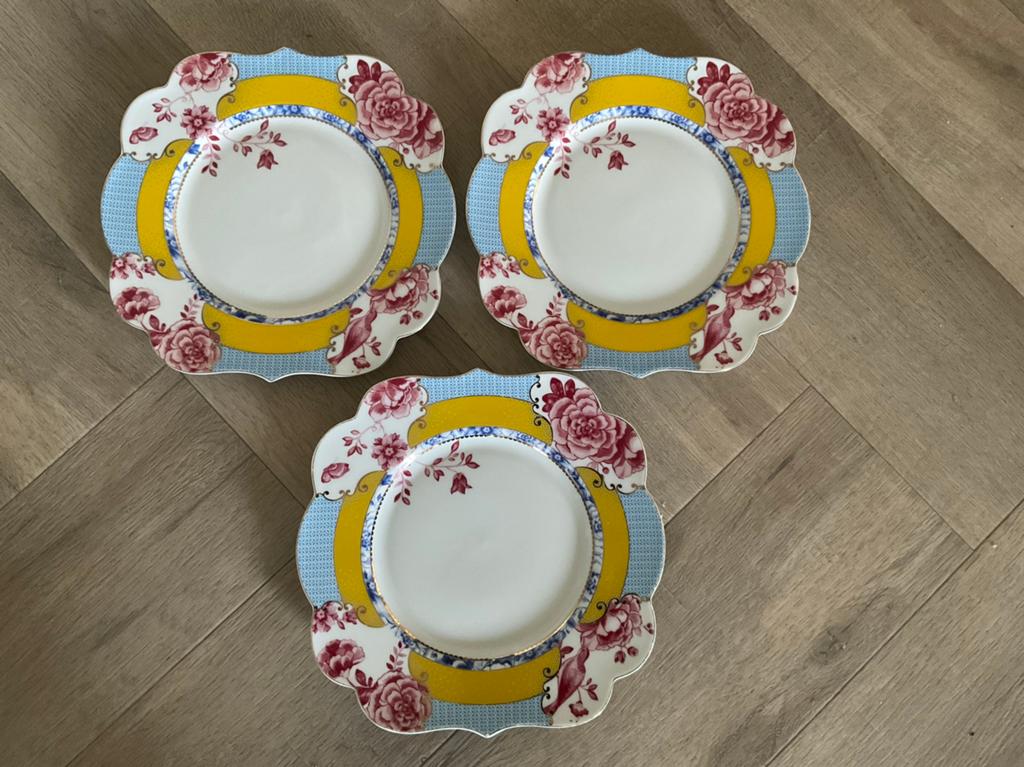 Pip Studio Royal Multi ontbijtborden 3x, Keramiek, Nieuw, Ophalen of Verzenden, Bord(en)
