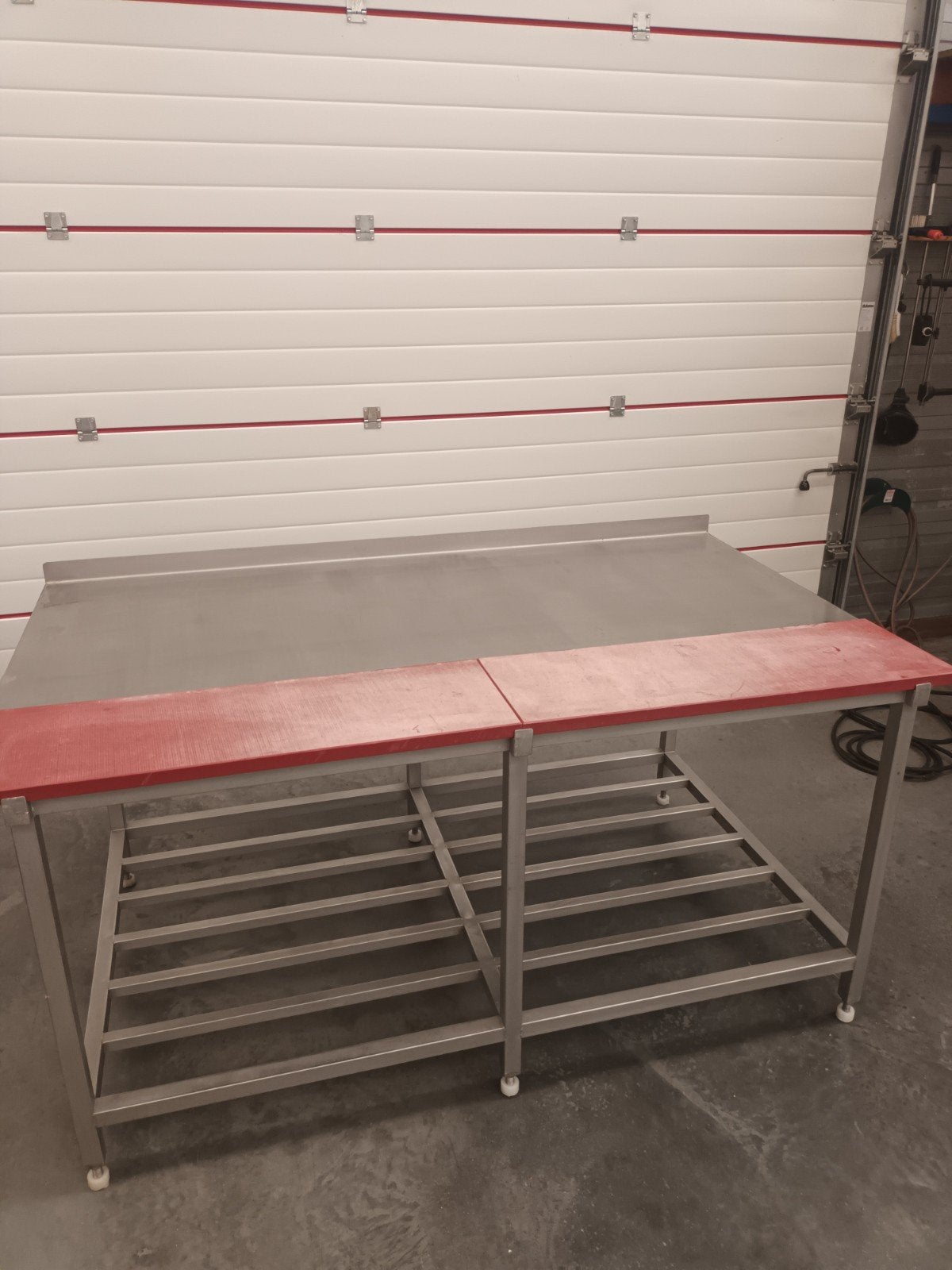 GROTE SNIJTAFEL WERKTAFEL RVS ZGAN!!, Ophalen, Zo goed als nieuw
