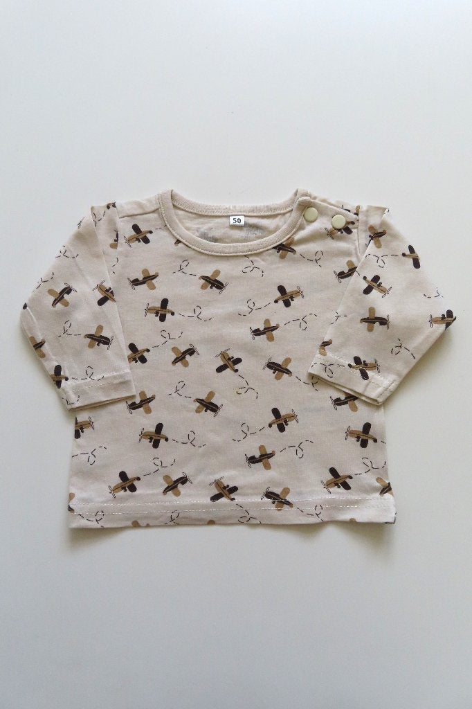 Longsleeve Vliegtuig Print Zeeman mt 50 (L63), Zeeman, Ophalen of Verzenden, Zo goed als nieuw, Jongetje