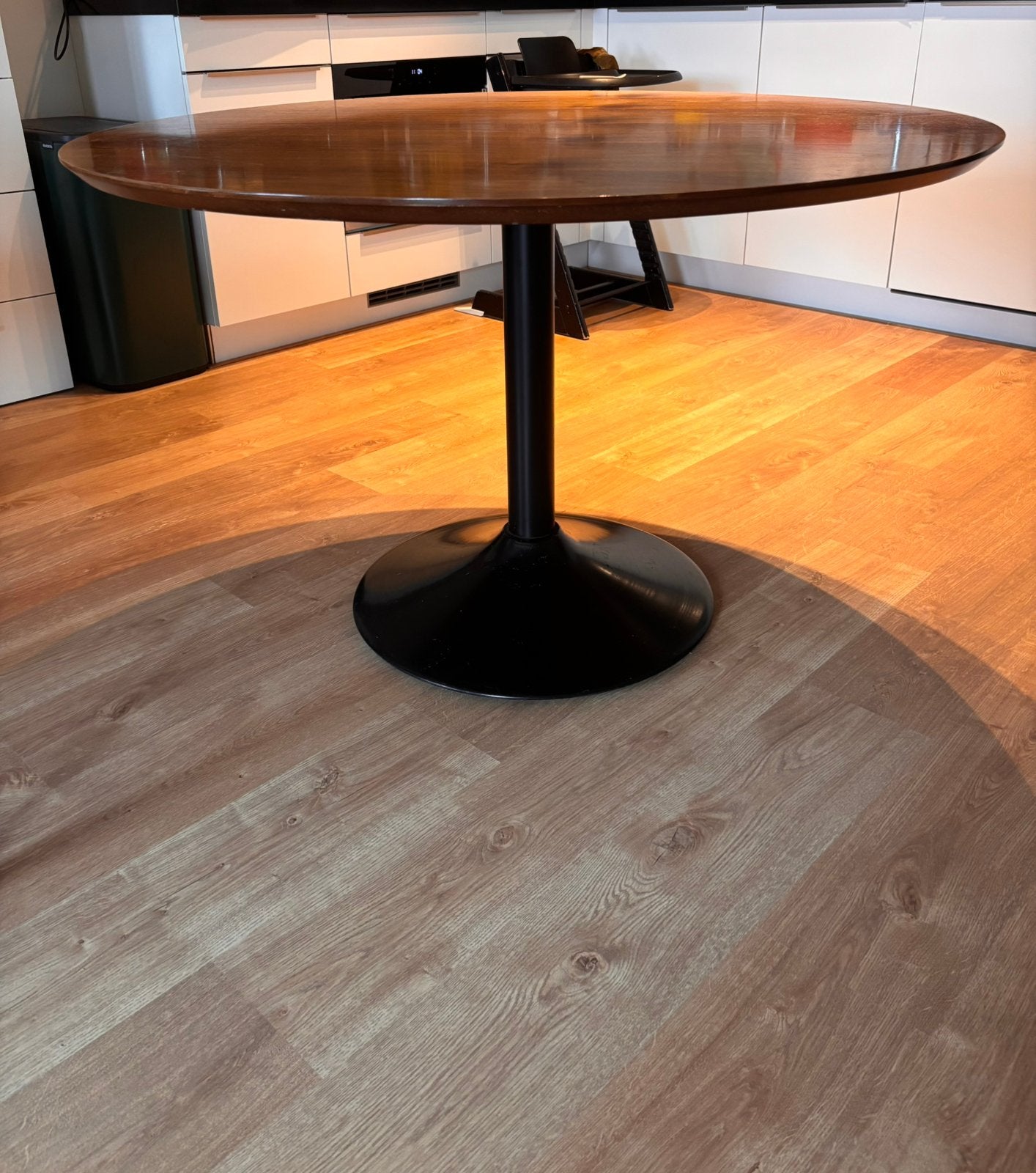 Ronde houten eettafel 120cm diameter, Ophalen, Gebruikt
