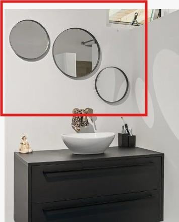 Ronde spiegels (6x) - Lifestyle Home Collection, Huis en Inrichting, Woonaccessoires | Spiegels, Ophalen, Minder dan 50 cm, Gebruikt