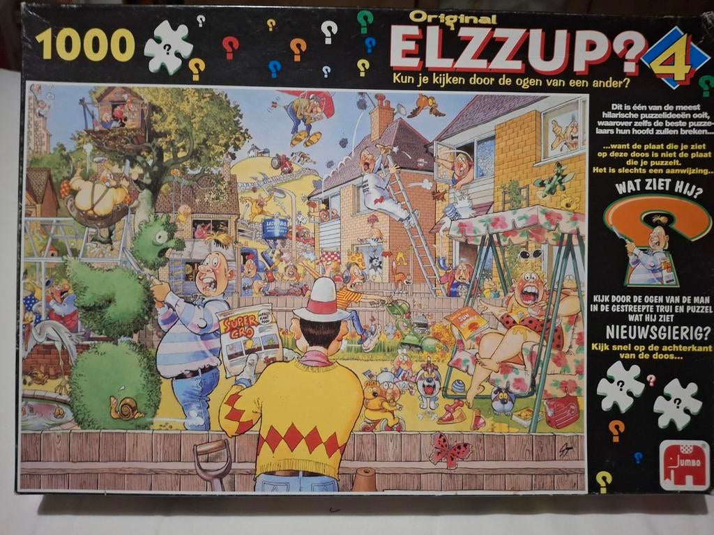 Elzzup? Puzzel 1000 stukjes. Zie foto's voor beschrijving, Ophalen, 500 t/m 1500 stukjes