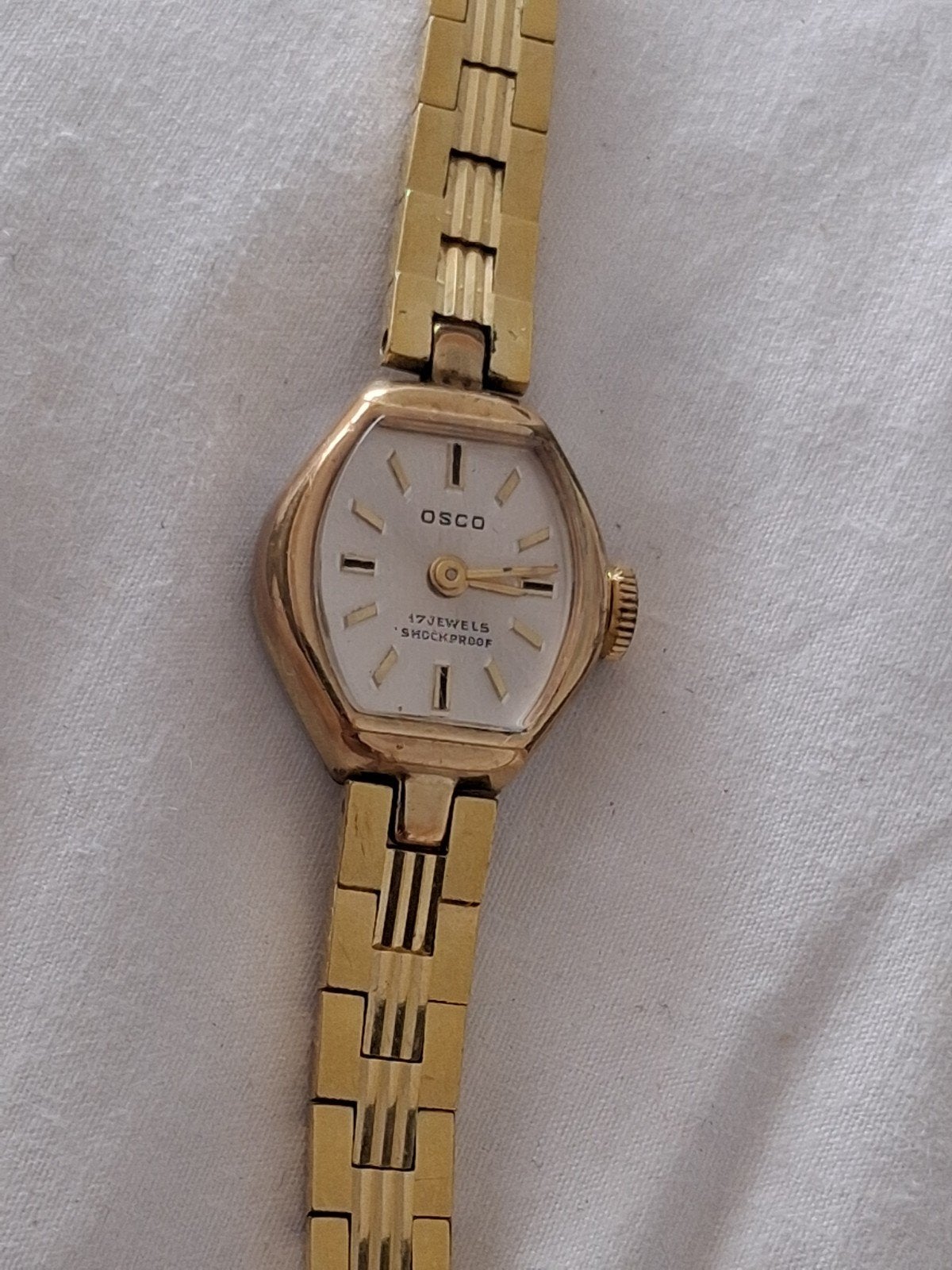 Osco handopwind verguld horloge 1960, Ophalen of Verzenden, Overige materialen, Armband, Verguld
