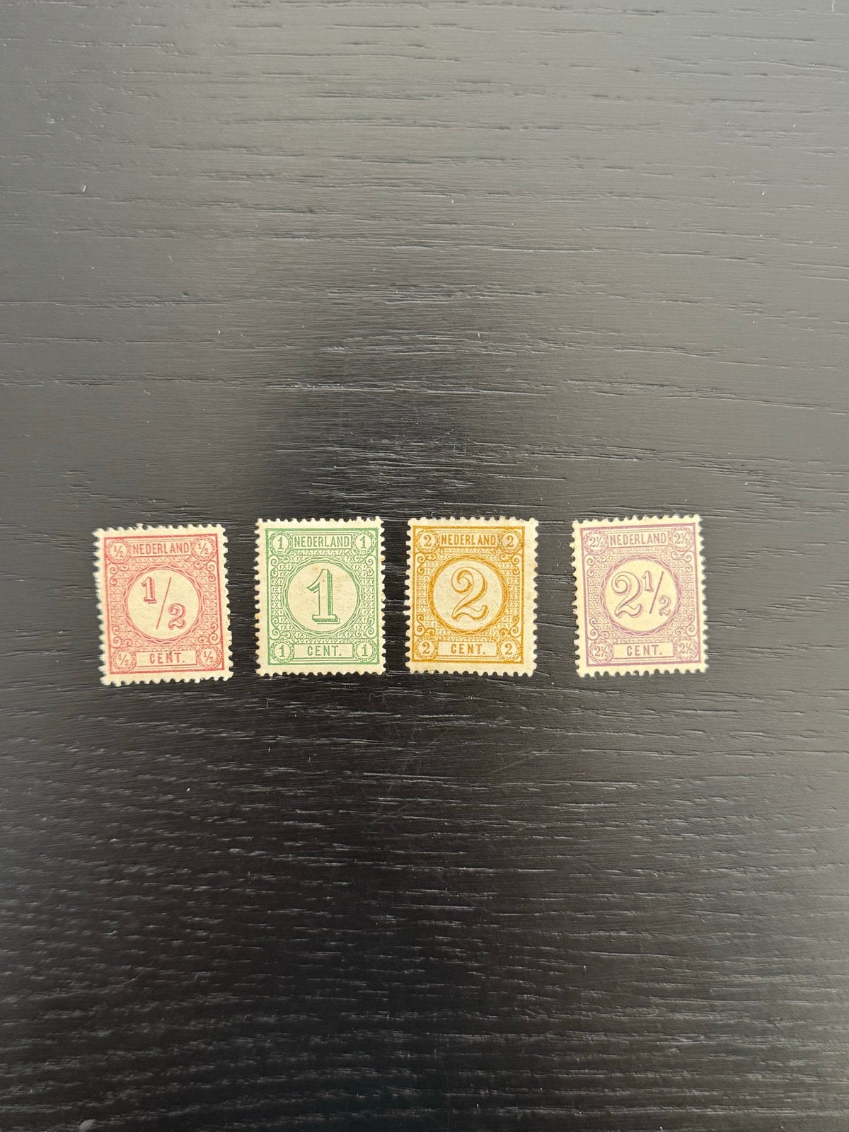 Nederland klassieke cijferzegels ongebruikt (4 waarden), Postzegels en Munten, Ophalen of Verzenden, T/m 1940, Postfris