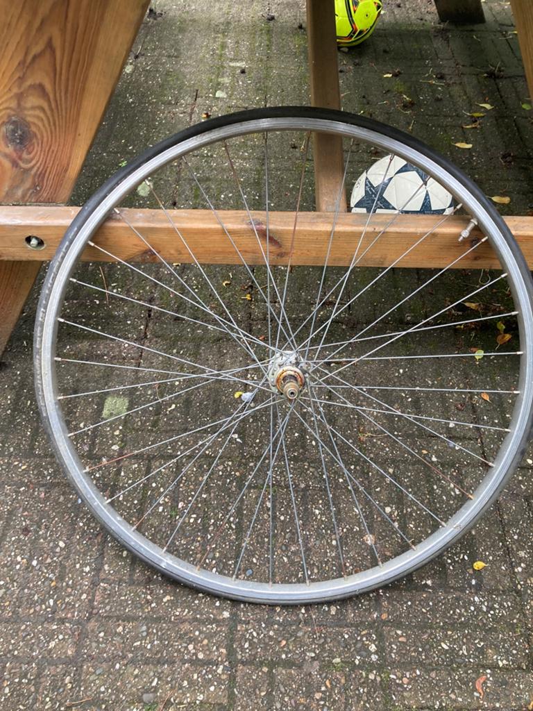 Achterwiel Racefiets, Fietsen en Brommers, Fietsonderdelen, Gebruikt, Aluminium, Racefiets, Ophalen