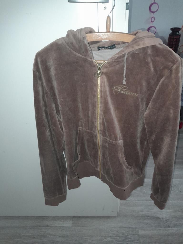 Licht bruin vest met goud print maat 38, Ophalen of Verzenden, Zo goed als nieuw, Maat 38/40 (M), Bruin