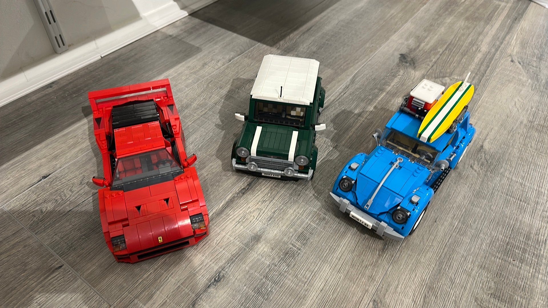 Nep lego , 3 stuks auto. Kever, Mini en Ferrari F40, Ophalen, Zo goed als nieuw, Overige merken