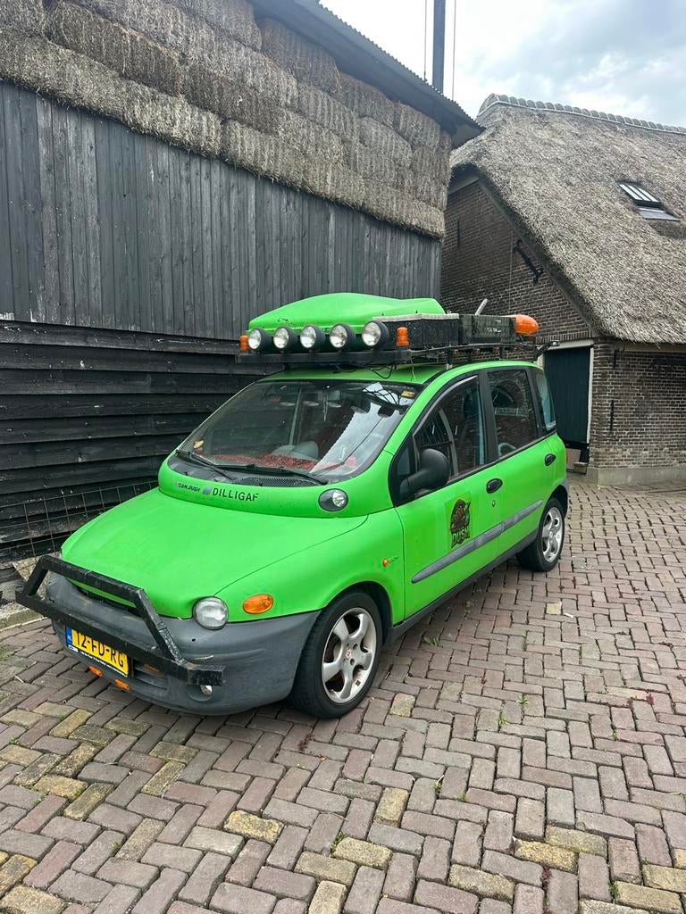 Fiat Multipla 1.6 2000 Groen (Garbage run/rally), Auto's, Fiat, Particulier, Multipla, Benzine, MPV, Handgeschakeld, Origineel Nederlands