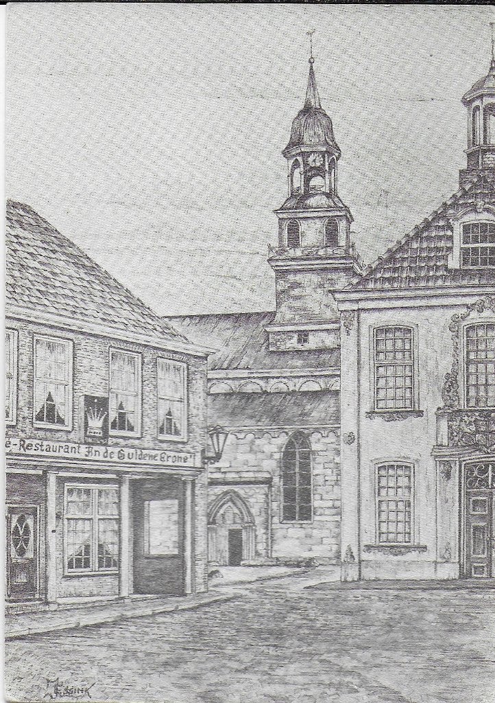 R1941 ongelopen ansichtkaart marktplein ootmarsum, Ophalen of Verzenden, 1980 tot heden, Ongelopen