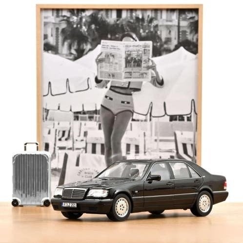 Mercedes-Benz S600 - 1997 - Osidian Black - 1:18 - Norev, 70-72 avenue de Bohlen 69120 Vaulx-en-Velin, Auto, Norev, Ophalen of Verzenden