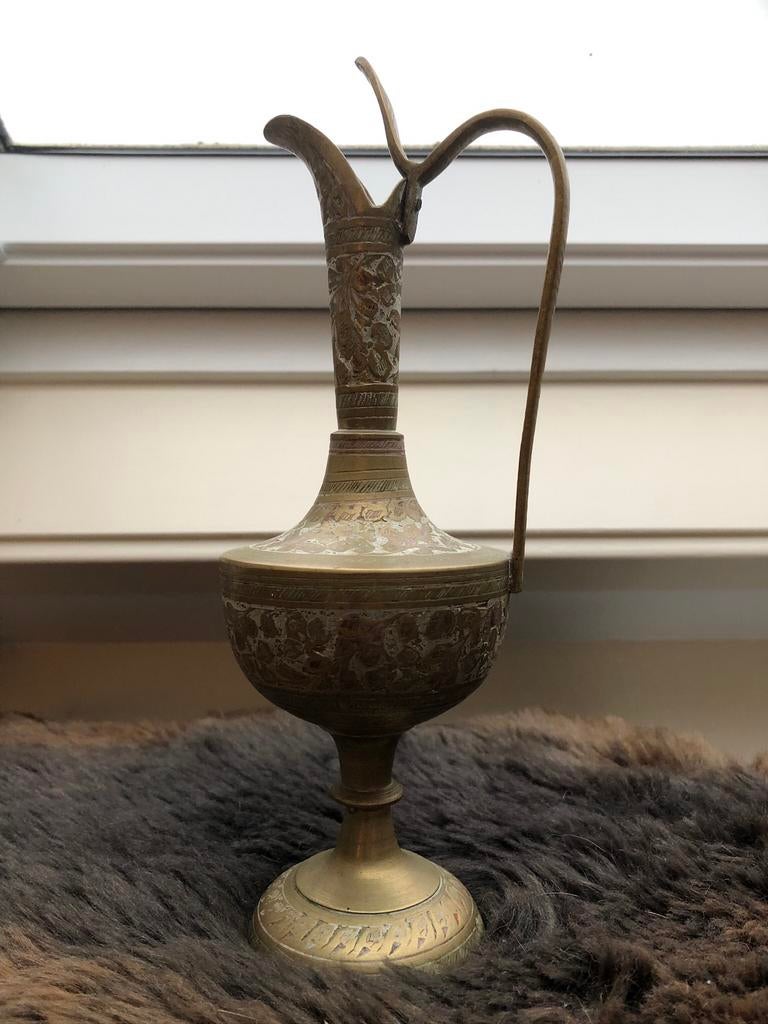 Knopvaasje uit het midden van de eeuw, Ophalen of Verzenden, Koper
