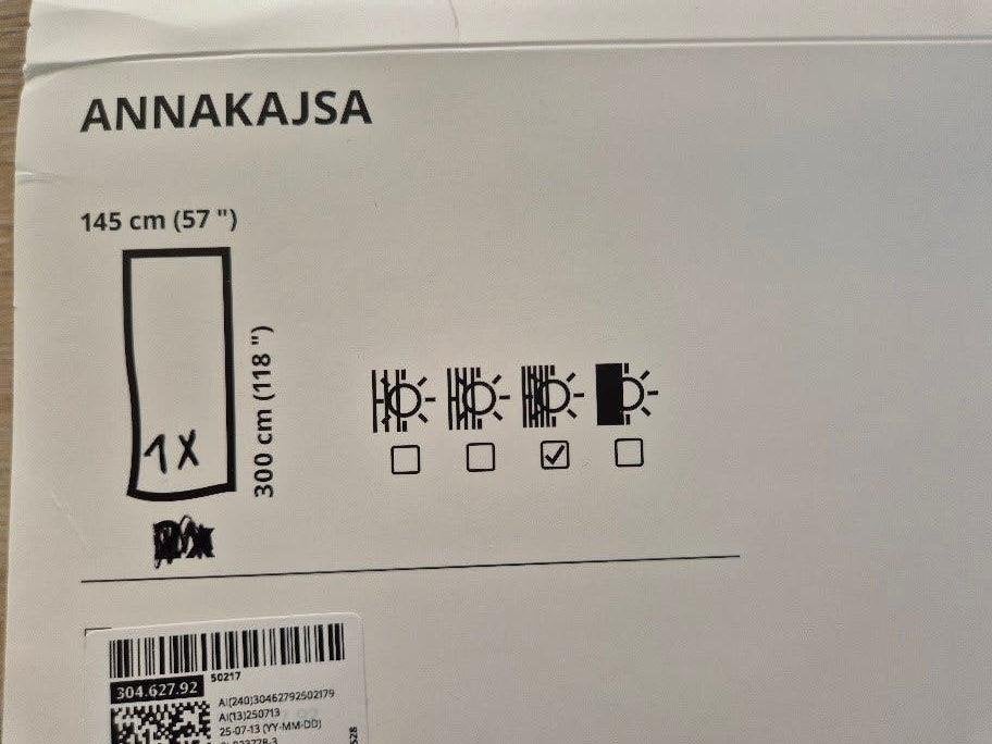 IKEA ANNAKAJSA gordijn, Huis en Inrichting, Ophalen of Verzenden, Nieuw, 50 tot 100 cm, 200 cm of meer