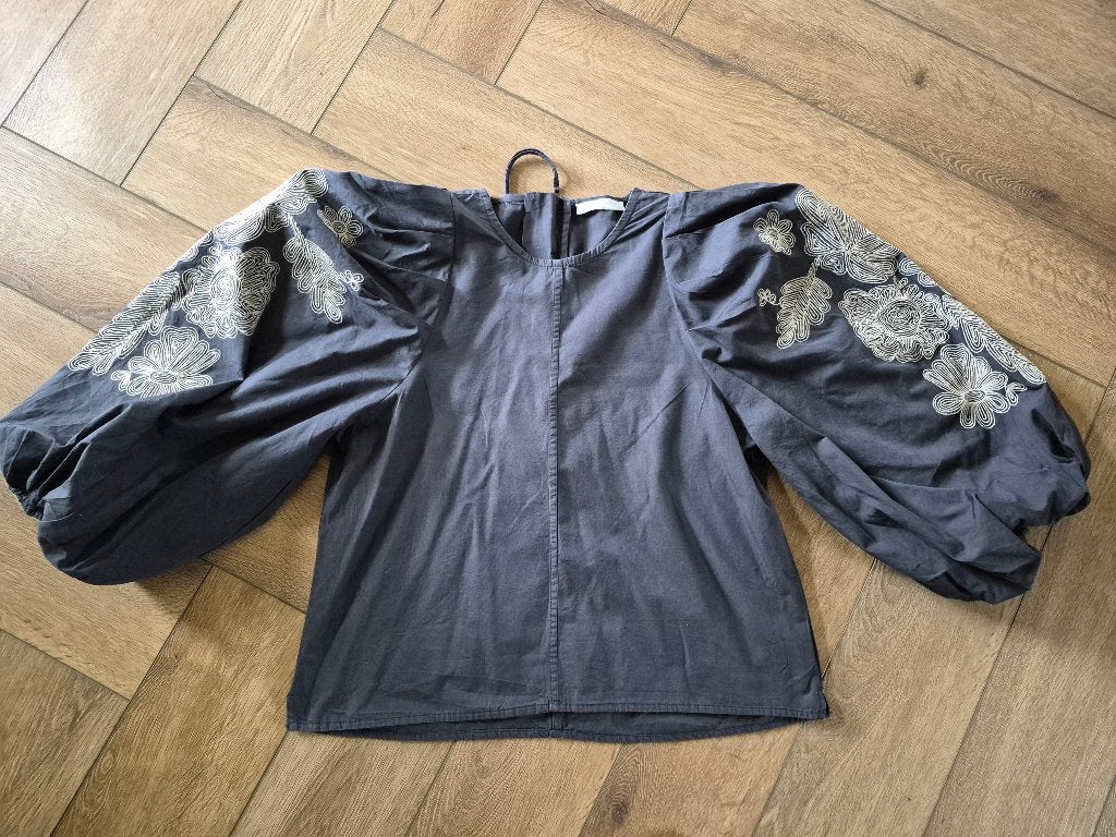 Prachtige grijze blouse van By Bar, maat S, By bar, Ophalen of Verzenden, Zo goed als nieuw, Maat 36 (S)