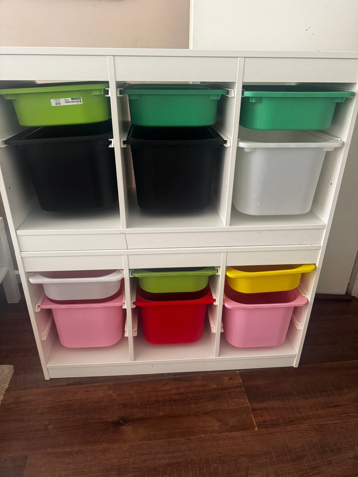 2x Trofast kast met diverse bakkken, Kinderen en Baby's, Kinderkamer | Commodes en Kasten, Ophalen, Zo goed als nieuw, 75 tot 100 cm
