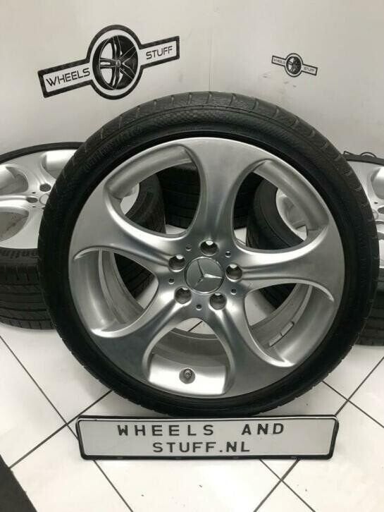 Mercedes E-class breedset 18"inch 5x112, Ophalen, Gebruikt, 18 inch, Banden en Velgen