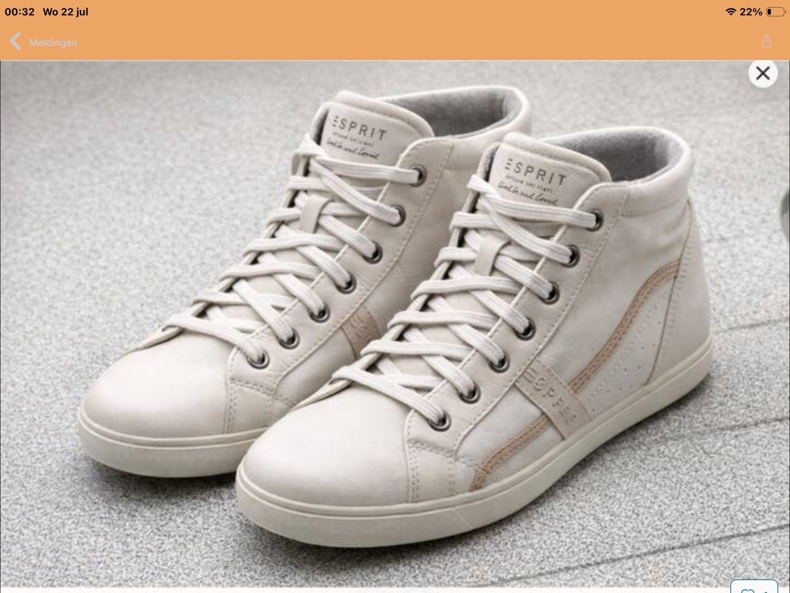 Esprit sneakers maat 40, Verzenden, Gedragen, Beige, Sneakers of Gympen