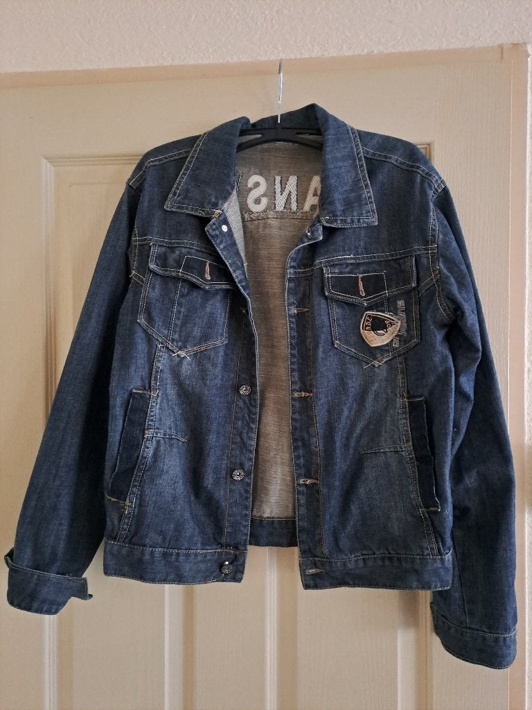 spijkerjack maat XS, Blauw, Ophalen of Verzenden, Golden & Times, Gedragen