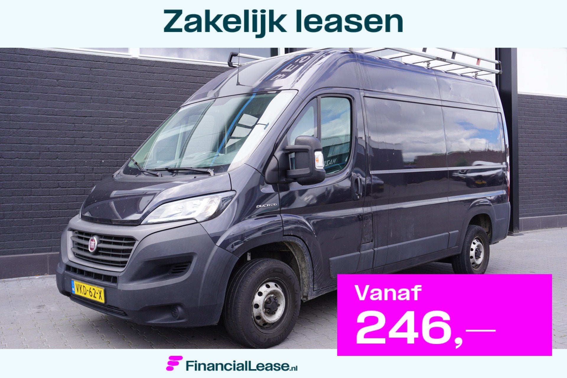 Fiat Ducato 2.3 MultiJet L2H2 EURO 6 - A/C Climate - Navi -, Voorwielaandrijving, Gebruikt, Start-stop-systeem, Zwart