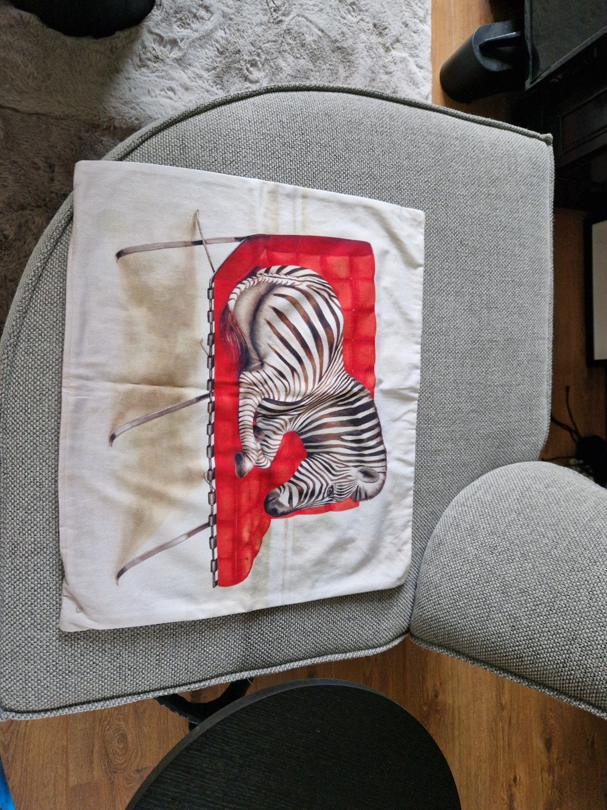 Zebra kussenhoes - Decoratieve kussenhoes, Huis en Inrichting, Woonaccessoires | Kussens, Ophalen, Nieuw, Wit, Vierkant