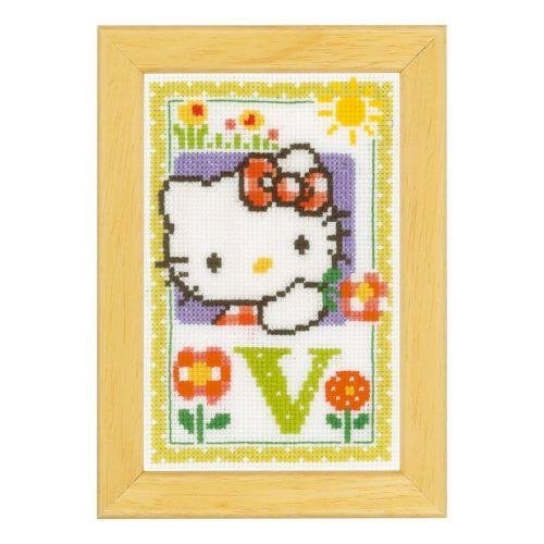 Borduurpakket Hello kitty letter V pn0149595, Hobby en Vrije tijd, Geen, Geen, Nieuw, Ophalen of Verzenden
