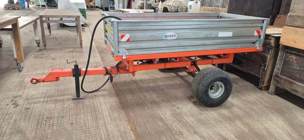 Aanhanger met hydraulische kiepbak voor trekker, Zakelijke goederen, Agrarisch | Werktuigen, Ophalen of Verzenden