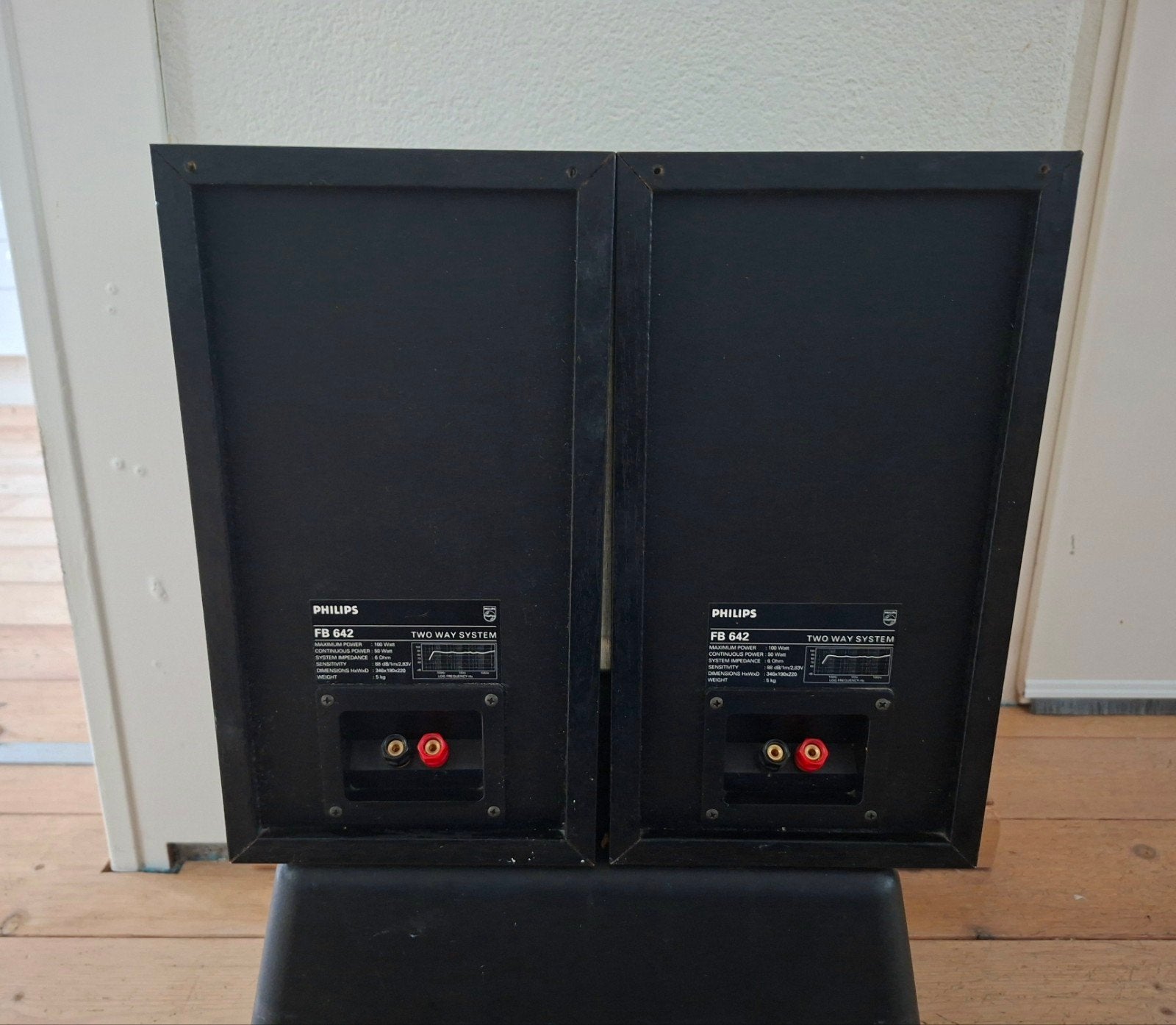Philips FB 642 Boekenplank Luidsprekers - Two Way System, Audio, Tv en Foto, Philips, Gebruikt, Ophalen of Verzenden, Minder dan 60 watt