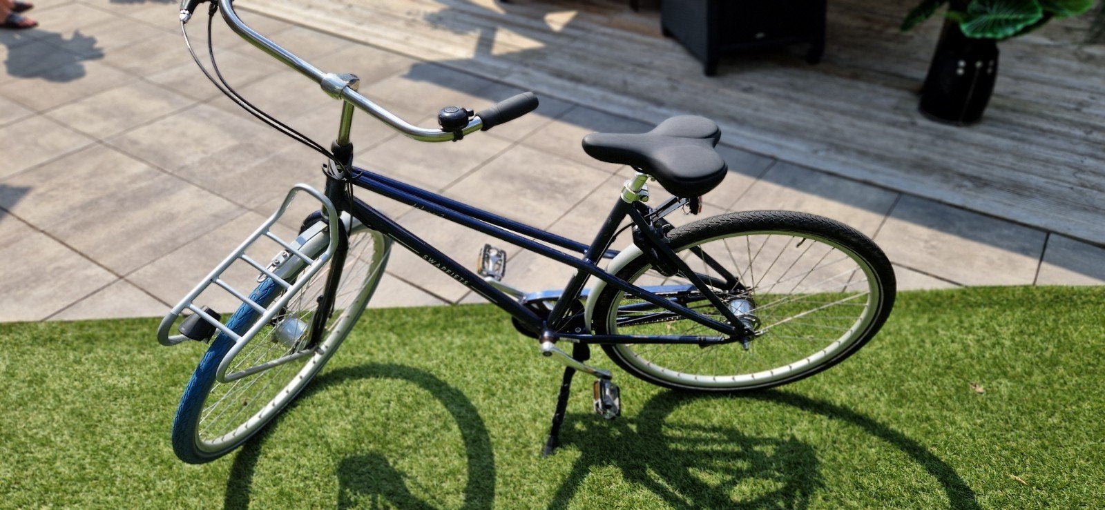 Mooie blauwe fiets 52cm en 28 inch, Overige merken, Terugtraprem, Gebruikt, Ophalen of Verzenden