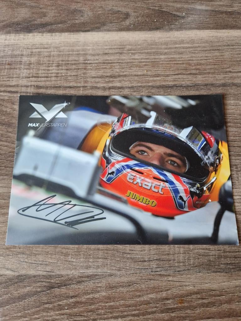 Te koop een max verstappen fotokaart, Ophalen of Verzenden, Zo goed als nieuw, Formule 1