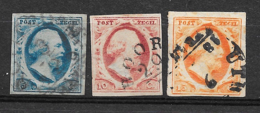 Nvph 1-3 gebruikt cw 240,00 L, Postzegels en Munten, Postzegels | Nederlands-Indië en Nieuw-Guinea, Ophalen of Verzenden