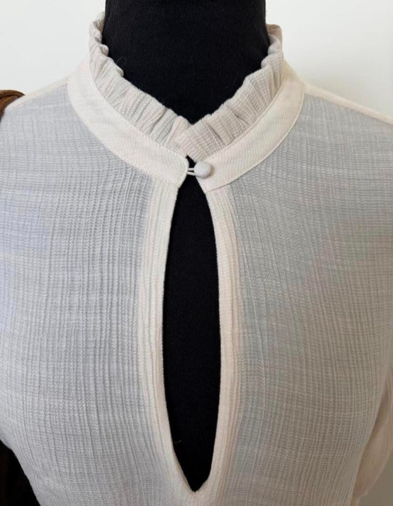 DANTE 6 zomerse ecru blouse maat M, Maat 38/40 (M), Verzenden, Beige, Zo goed als nieuw