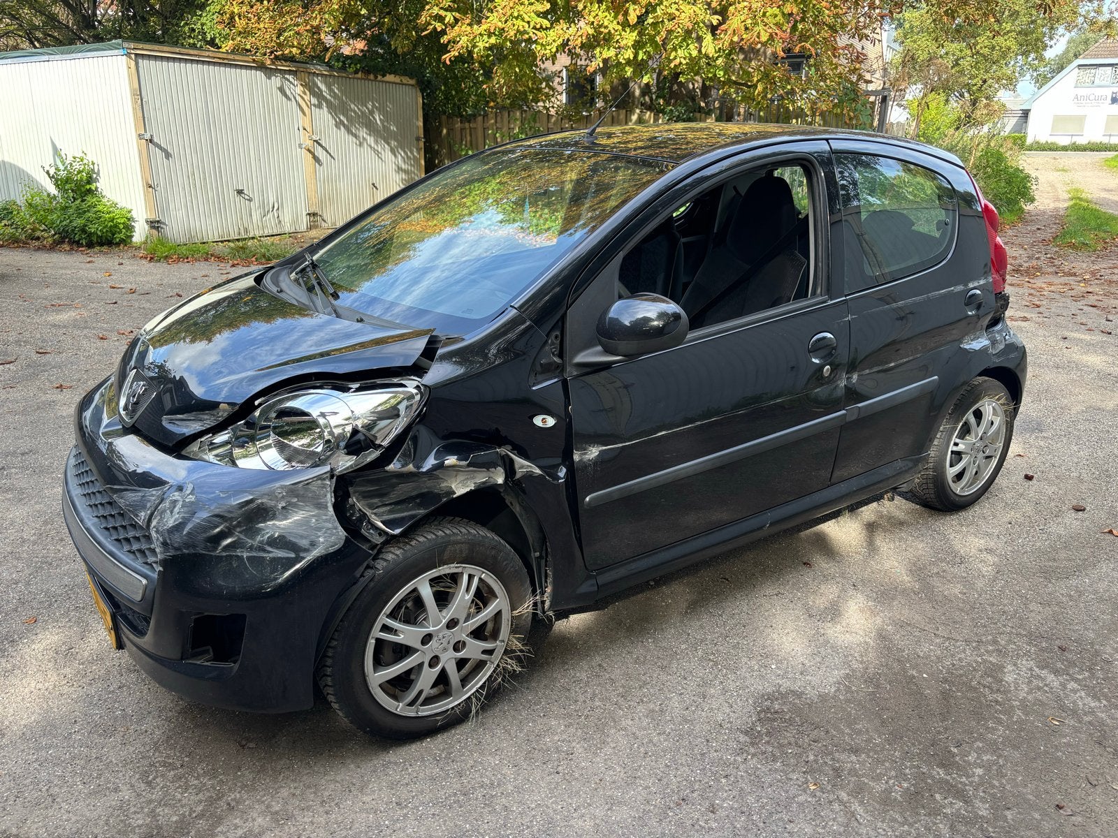 Peugeot 107, Auto diversen, Ophalen, Zwart, Handgeschakeld, Benzine