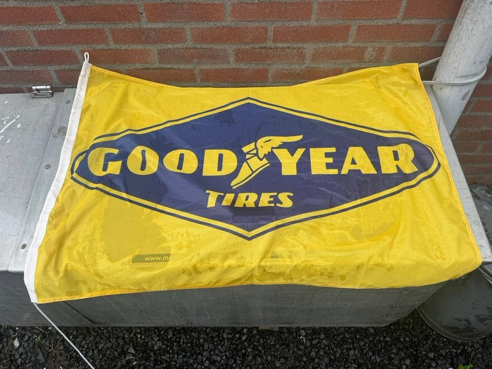 Goodyear banden reclame vlag, Gebruikt, ., Ophalen of Verzenden, .