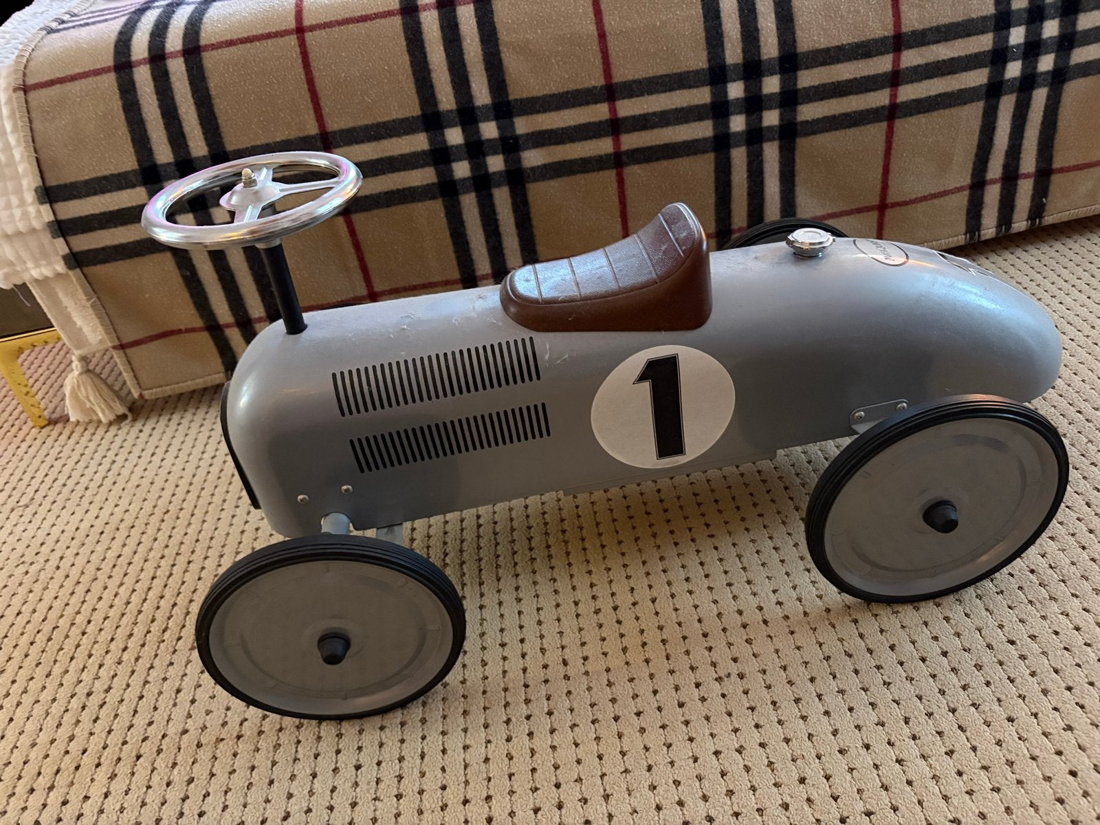 Marquant loopauto raceauto zilver met nummer 1, Ophalen of Verzenden, Zo goed als nieuw