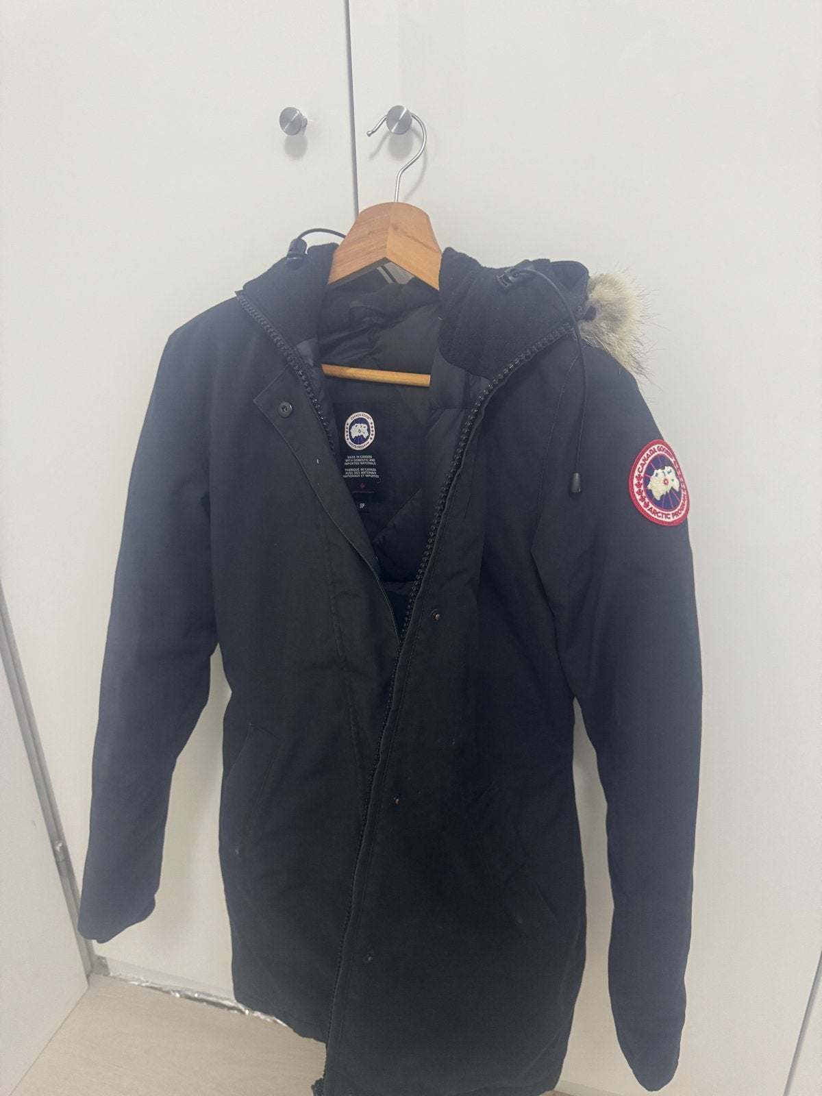 Canada Goose Parka Zwart - Maat S/P, Kleding | Dames, Jassen | Winter, Ophalen of Verzenden, Gedragen, Maat 36 (S), Zwart