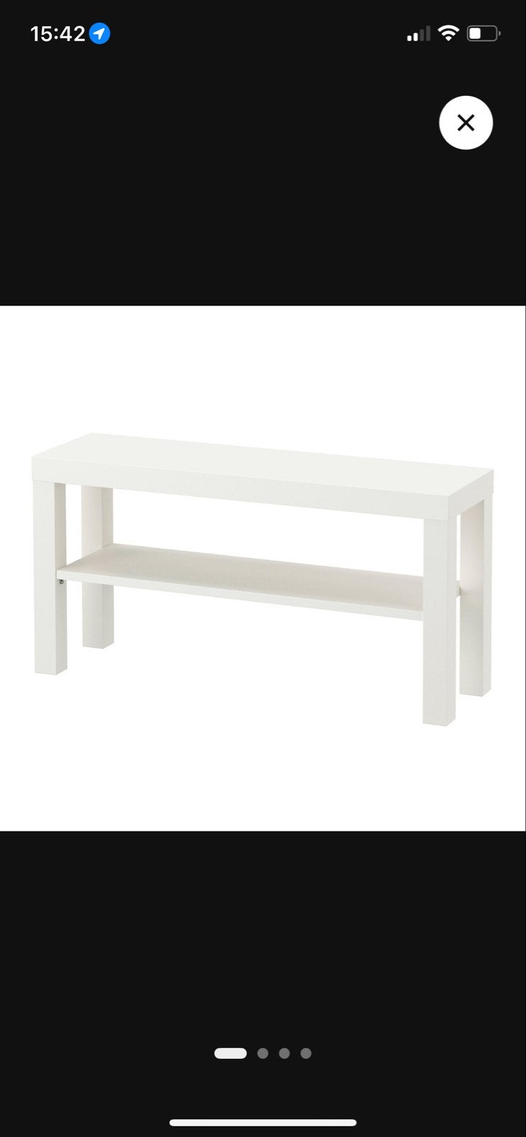 Ikea white tv stand, Ophalen, 100 tot 150 cm, Zo goed als nieuw, Minder dan 100 cm