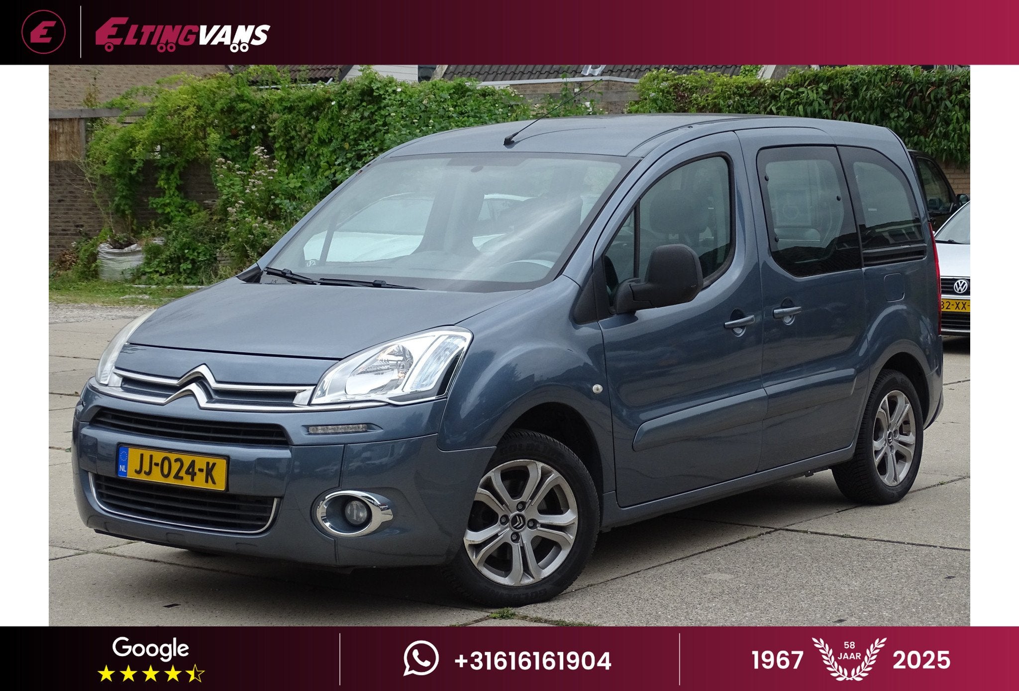 Citroën Berlingo 1.6 VTi Rolstoelauto (bj 2012), Auto's, Voorwielaandrijving, Euro 5, Gebruikt, Zwart