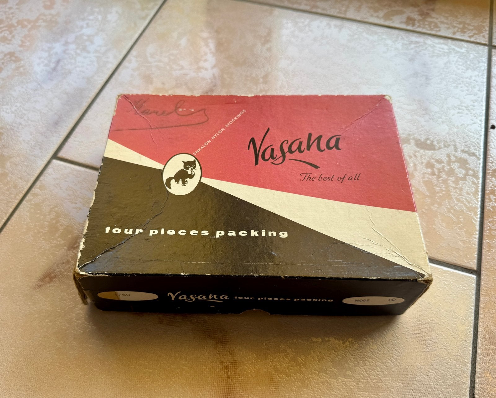 Vintage doosje Vasana Nylon Kousen jaren 50, Ophalen of Verzenden, Huis en Inrichting