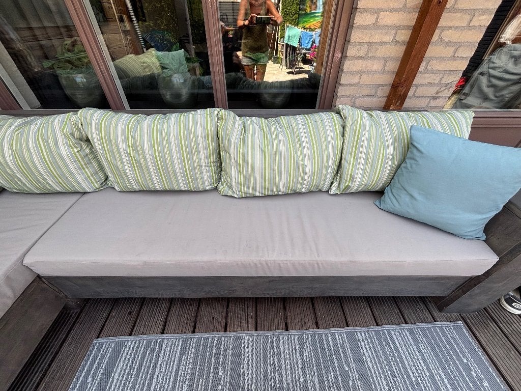 Loungebank steigerhout, Tuin en Terras, Ophalen, Gebruikt, Hout