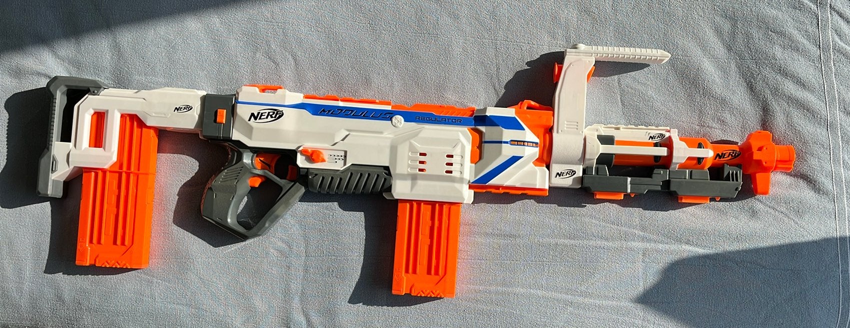 Nerf Modulus Blaster met 2 magazijnen en 24 darts, Ophalen, Gebruikt