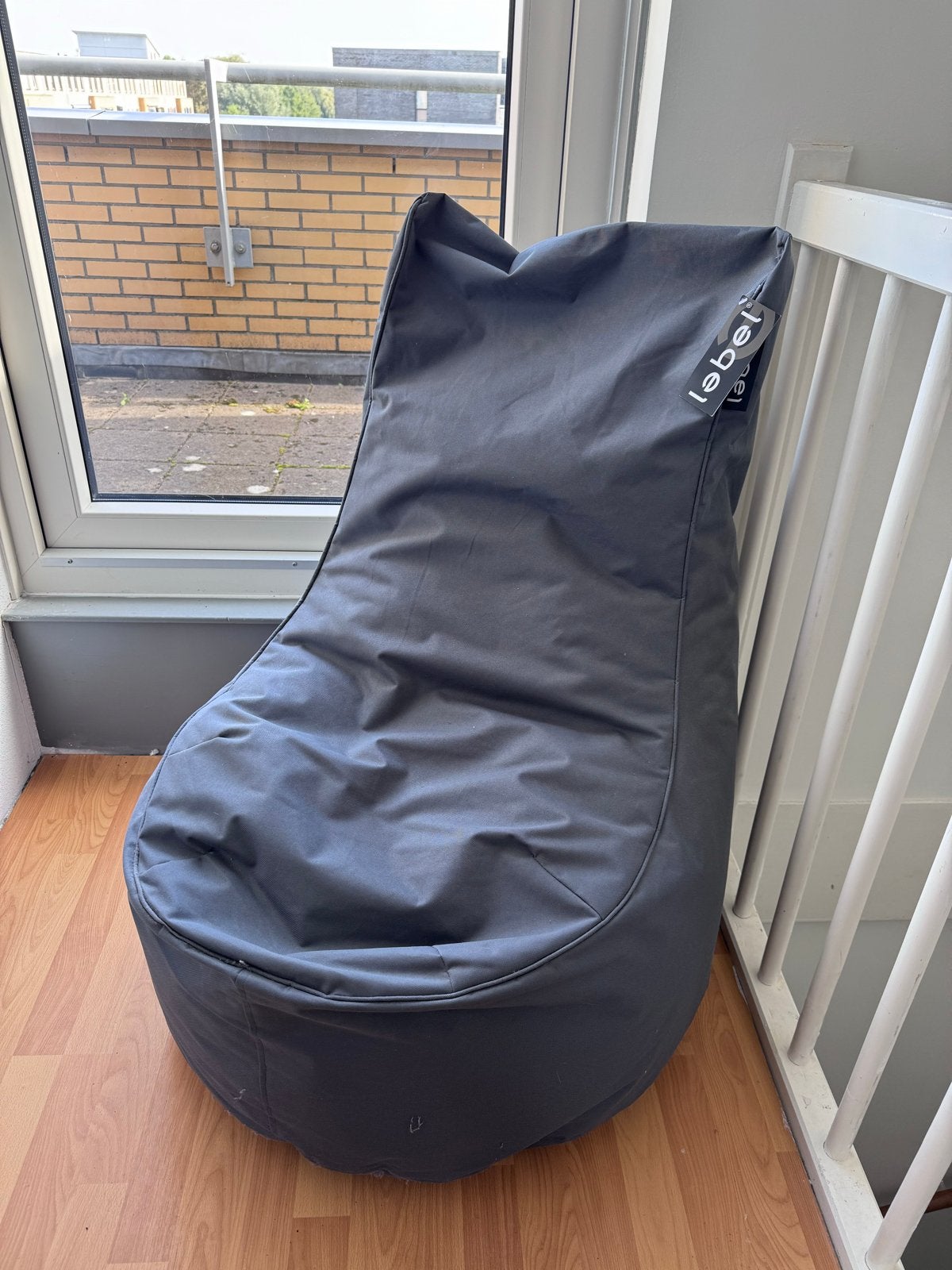 Zitzak van Label - Zo goed als nieuw, Huis en Inrichting, Ophalen, Zo goed als nieuw, Grijs, Zitzak