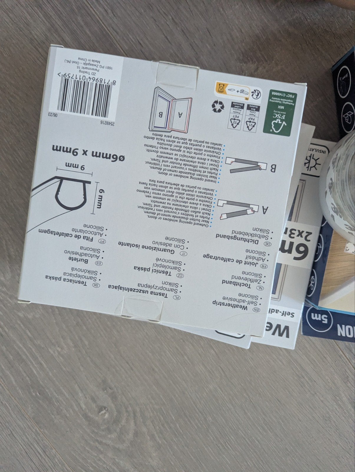 Tochtstrips / Weerstrips voor isolatie - 6m, Minder dan 4 cm, Overige materialen, Nieuw, Ophalen of Verzenden